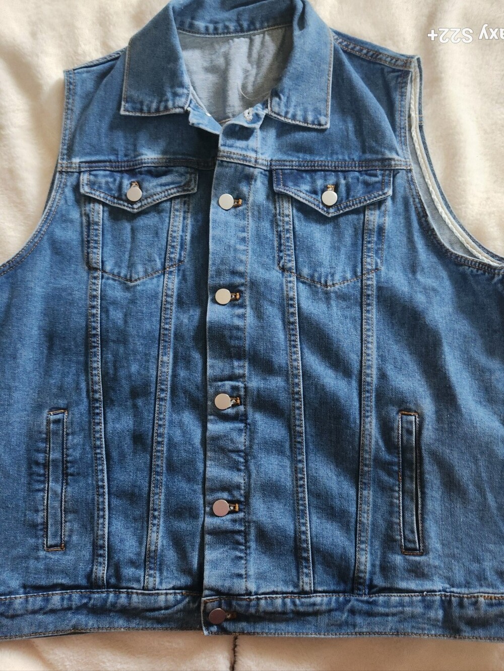 V13 Blue Denim Vest Sleeveless Jean Jacket - Mens Or Womens